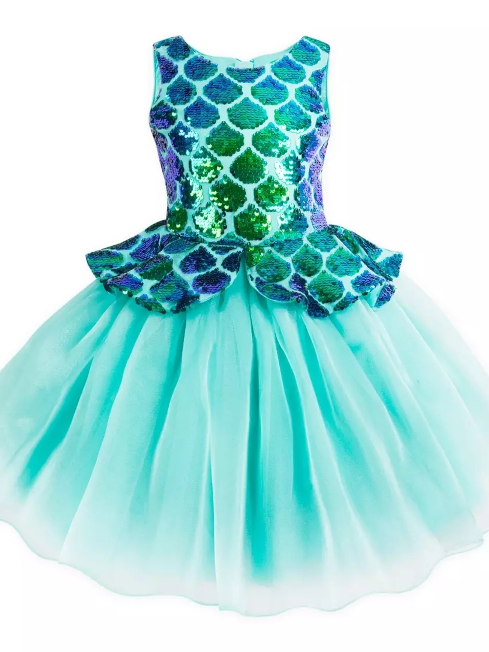 Disney Ariel Green Sequin Mermaid Tulle Dress